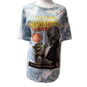 STAR WARS THE MANDALORIAN  TIE DYE TEE SHIRT OLD NAVY SIZE XL